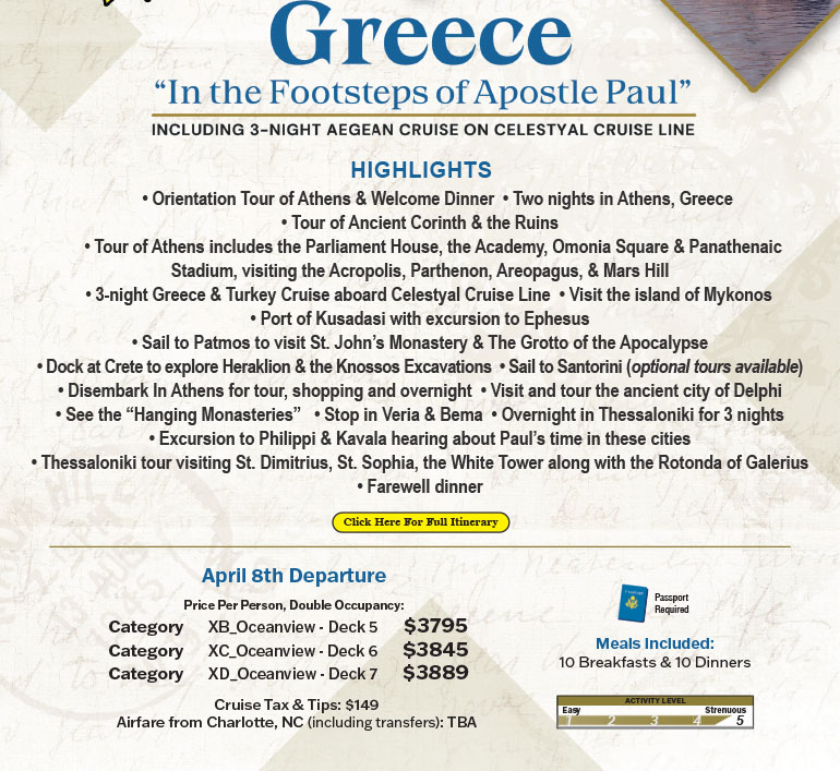 Greece in the Footsteps of Apostle Paul