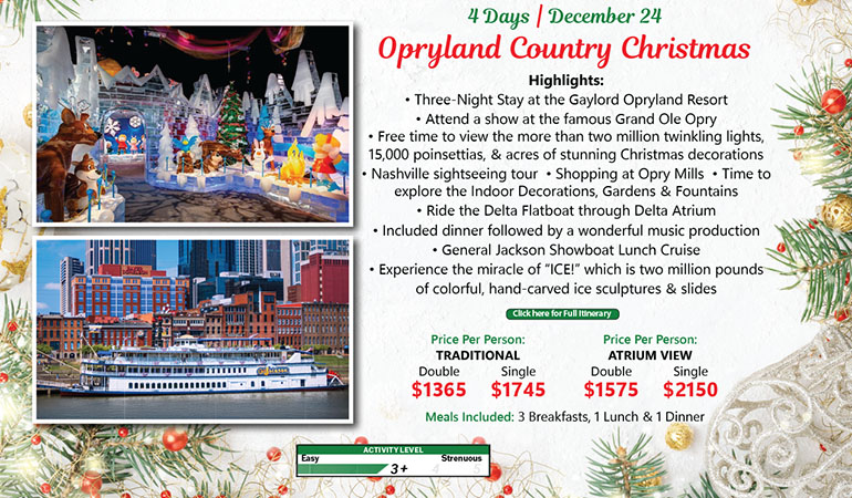 Opryland Country Christmas & Christmas on the Potomac