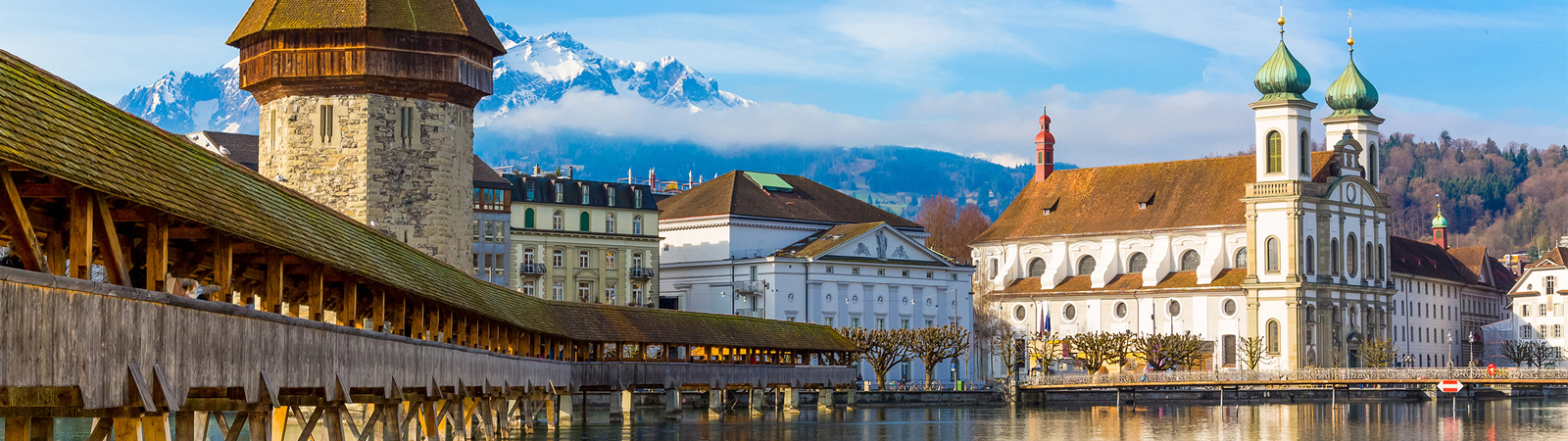 Lucern’s covered Chapel Bridge - Lucerne, Switzerland