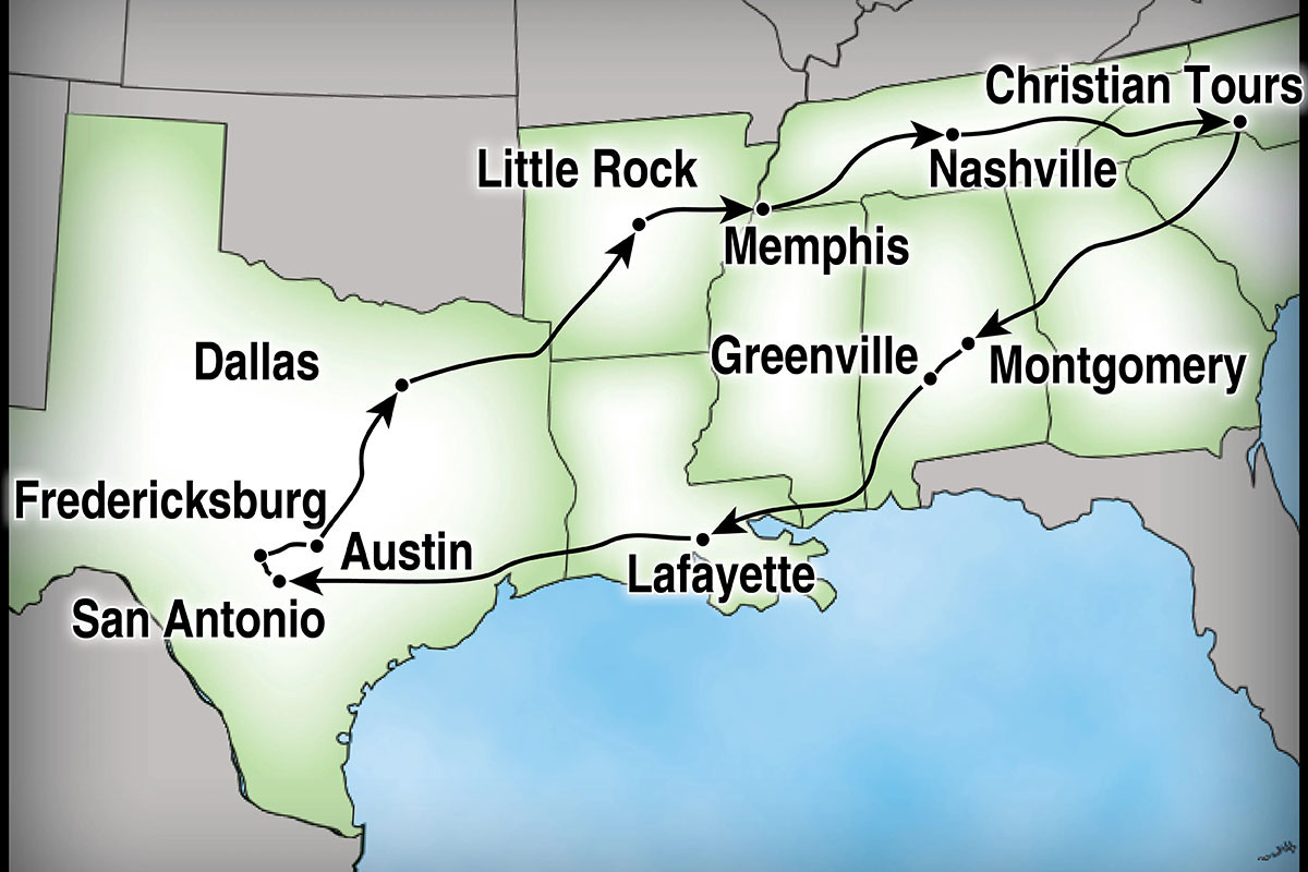 Our Destinations Map