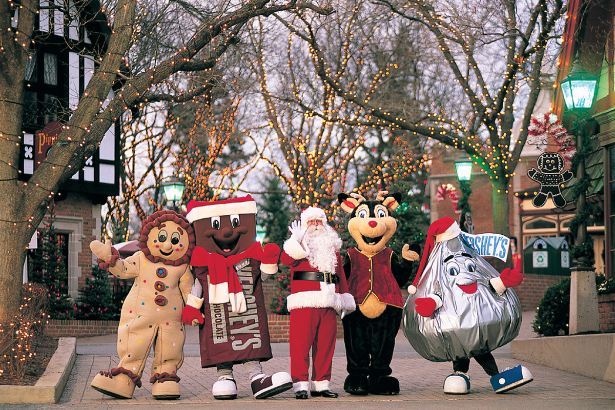 Hershey Characters at Christmas